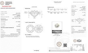 เพชร CVD 5.01 F ที่ปลูกในห้องทดลอง VVS2ได้รับการรับรองจาก IGI - Product Image 5