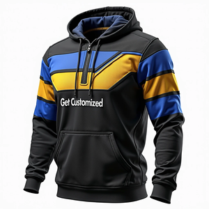 รับออกแบบเสื้อฮู้ดดี้ผู้ชาย ผ้าคอตตอนผสม ทรงโอเวอร์ไซส์ สไตล์สตรีทแวร์ พิมพ์ลายแบบซับลิเมชั่น ทนทาน สวมใส่สบาย - Product Image 2