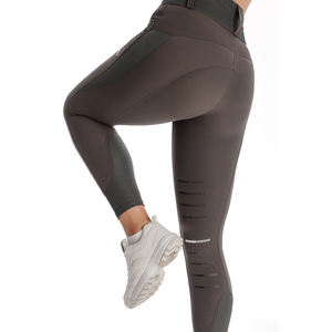 Mallas ajustadas para montar a caballo para mujer y niño, pantalones ecuestres de cintura alta de silicona de secado rápido, Leggings de nailon de poliéster para invierno - Product Image 6