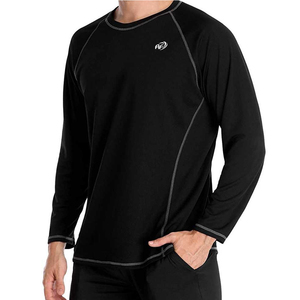Protector de sarpullido de manga larga para hombre de color sólido, Spandex/poliéster, transpirable y ecológico, ropa deportiva de secado rápido, opciones personalizables - Product Image 3