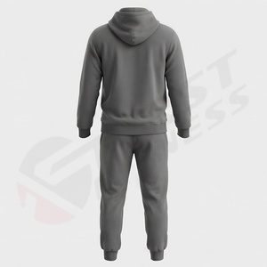 Conjunto Deportivo de Invierno para Hombre con Capucha, Chaqueta y Pantalón de Forro Polar, Impresión Personalizada, Mangas Largas, Ropa Deportiva Transpirable, 100% Poliéster, Diseño Único - Product Image 2