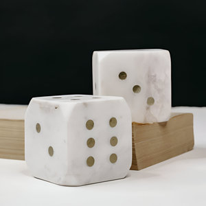 Ludo Dice Stone Dice Dés en pierre uniques de qualité supérieure pour les jeux Ludo Objets de collection et accessoires décoratifs pour la maison - Product Image 6