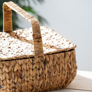 Cesta de picnic de jacinto de agua natural, suministro directo de fábrica, cestas de mimbre para campamento, tamaño y logotipo personalizados, hecho en Vietnam - Product Image 2