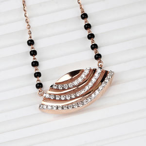 Exquisito collar hecho a mano para mujer con diamantes naturales de corte redondo brillante, oro rosa de calidad superior, moderno y asequible - Product Image 2