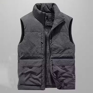 Chaleco Acolchado Formal para Hombre, para Verano e Invierno, Cierre de Cremallera, Chaleco Corto de Nailon, Camisola, Múltiples Bolsillos, Prenda Exterior 100% Poliéster - Product Image 4