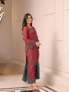 Nouvel arrivage Collection de palazzo en soie crêpe français pur pour femmes pour la fête - Product Image 3