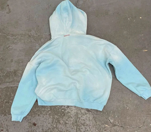 2025 nouvelle mode Streetwear Hip Hop lavage à l'acide à capuche personnalisé soleil délavé surdimensionné goutte épaule impression pull à capuche pour unisexe - Product Image 2