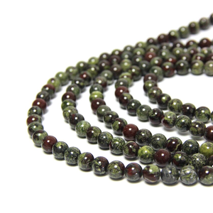 Collier en cristal naturel, perles de dragone en pierre de sang lisses, pierres rouges polies, bijoux en pierres précieuses, brin lâche, grossiste en pierres précieuses pour la guérison - Product Image 4