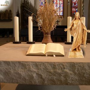 Estatua de Jesucristo Tallada a Mano en Madera de Olivo Ecológica de 39 cm, Escultura Religiosa Cristiana Hecha a Mano, Belén, Cumpleaños, Pascua - Product Image 6