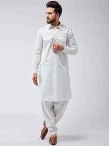 100% Vêtements décontractés traditionnels en coton Shalwar Kameez de haute qualité pour hommes avec tailles personnalisées disponibles à la vente - Product Image 3