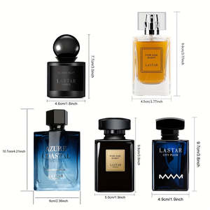 Eau de Toilette Clásica para Hombre con Aroma a Musk, Pachulí, Vainilla y Café, Fragancia Duradera en 5 Botellas, Set de Perfume Masculino - Product Image 5