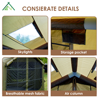 Tente gonflable Litai Anttour 8 m² vert olive, tente de camping 420D Oxford imperméable, colonne d'air, installation rapide, 2-3 personnes, quatre saisons AT-8