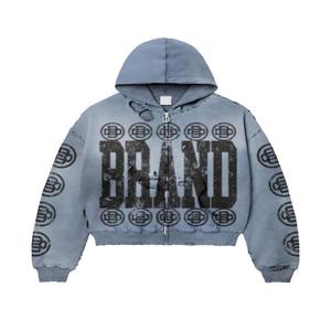 Sweat à capuche surdimensionné de haute qualité 100% coton pour hommes, sweat à capuche brodé sérigraphié, dessin animé, doublure ODM, vente en gros - Product Image 3