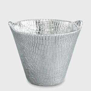 Argent Crocodile texturé métal seau à glace moderne vin Champagne refroidisseur pour Bar Restaurant maison fête boisson refroidissement utilisation - Product Image 2