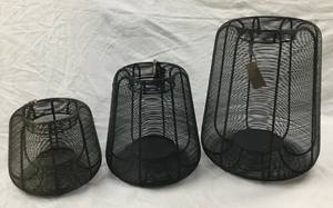 Handcrafted Black/<b>Gold</b> Tapered <b>Lantern</b> Round Weaving Design Home Decor Christmas Iron Metal Craft - Product Image 2
