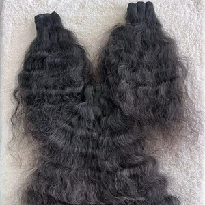 Cheveux Indiens Remy Bouclés 100% Naturels Bruts Non Transformés, Provenant d'un Donneur Unique, Tissage à Double Trame Faite à la Machine, Cuticules Alignées, Toutes Qualités - Product Image 1