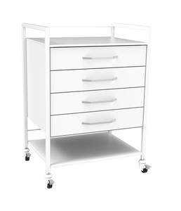 Carrito de Hospital CLEBER FOUR con Cuatro Cajones, Modelo PISA 40180, con 1 Año de Garantía, 830x598x450mm - Product Image 1