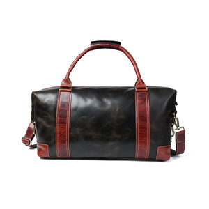 Bolsas de lona de viaje de cuero genuino real de alta calidad personalizadas de fábrica - Product Image 2