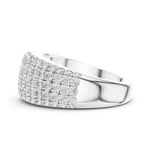 Bague éternité pavée de diamants de laboratoire de 2,28 carats au total pour femme, clarté VVS-VS EF, or 18 carats, 14 carats, 10 carats et argent 925, rose - Product Image 6