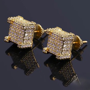 Joyería de diamantes VVS, diamantes certificados por IGI, aretes de moissanita, oro de 14k, estilo lindo, aretes con engaste tipo canal para mujer - Product Image 1
