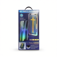 Protection d'écran automatique en verre trempé DAM 9H à couverture intégrale avec bord 2.5D pour téléphone 14, épaisseur 0.33mm