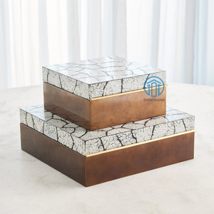 High Quality Handcrafted Lacquer <b>Box</b> <b>with</b> Eggshell <b>Lid</b> <b>Decorative</b> Jewlery <b>Box</b> Home Decor Accessories Wholesale From Vietnam - Product Image 1
