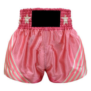 Pantalones cortos de kick boxing de alta calidad, últimos pantalones cortos de lucha de Muay Thai con patrón sólido, pantalones cortos de Muay Thai - Product Image 3