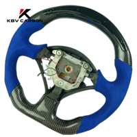 Volant sport en fibre de carbone véritable KBV pour S2000 DC5 CL7 2000-2009 avec LED et poignée de 50 mm, 100 % fibre de carbone personnalisée