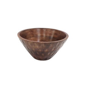 Bol à fruits en bois de forme ronde en émail fini naturel pour table maison et hôtels nourriture et collations bols de service faits à la main - Product Image 4