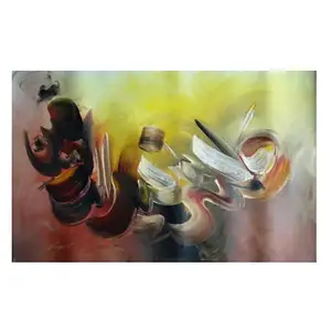 The Best Selling Arabic Calligraphy Modern Islamic Art Oil Paintings Calligraphies On Canvas Available With Customized Designs