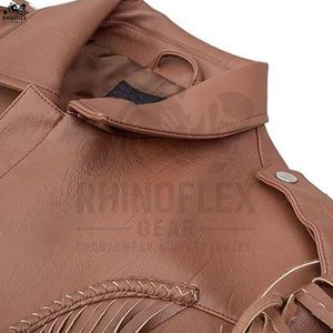 Nuevo diseño de chaqueta con flecos para hombre, chaqueta transpirable de talla grande baja Moq hecha a medida, chaqueta de cuero auténtico para hombre, chaquetas con flecos a la moda - Product Image 6
