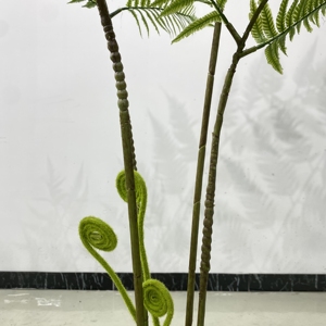 Décoration de jardin et de maison Fougère artificielle Bonsaï Plante en pot de soie en plastique - Product Image 6