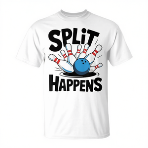 Maglietta promozionale Split Happens per giocatori di bowling - Product Image 2