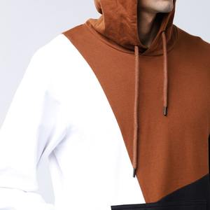 Sweats à capuche surdimensionnés de blocage de couleur personnalisés de haute qualité pour la collection d'hiver bon marché pour hommes pour les sweats à capuche à la mode pour hommes - Product Image 3