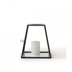 Farol de Vela Hexagonal Moderno de Metal y Vidrio, Elegante Acabado de Acero Inoxidable Pulido, Decoración para el Hogar, Accesorio Decorativo para Mesa - Product Image 2