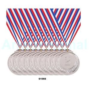 Medallas de metal plateado, medallas ganadoras de estilo olímpico de 2 pulgadas, 1er Premio para competición deportiva, ceremonia de entrega de premios, fiesta - Product Image 1