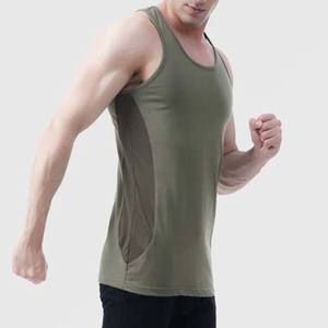 Camisetas sin mangas de entrenamiento para hombre de etiqueta privada, ropa de Fitness de algodón transpirable para gimnasio, ropa de calle informal de punto, camisetas - Product Image 4