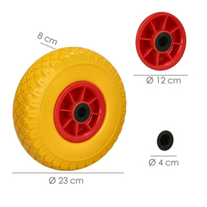 Ruota per Carrello da Magazzino/Sacchi, Cerchio in Plastica Piena da 20 mm - Product Image 2