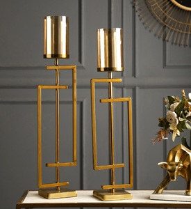 Fantaisie tige décorative plaqué or forme de mariage décoration bougeoir stand avec les prix les plus bas - Product Image 3