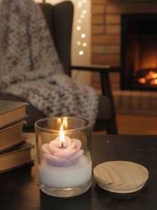 Vela de Vidrio Aromática con Tapa de Madera y Aroma a Rosa - Etiqueta Privada Personalizada para Eventos y Regalos de San Valentín, Precio al por Mayor - Product Image 5