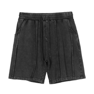 Men High Quality 100% Cotton Sweat Shorts Casual Loose Shorts Sportswear Running <b>Athletic</b> for Mens Wear Black Sweat Shorts - Product Image 4