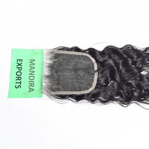 100% vierge naturelle vietnamienne extensions de cheveux humains Machine Double trame cuticule alignée 5*5 fermeture ondulée Temple cheveux humains - Product Image 1