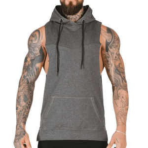 Wholesale Mens Fitness Sleeveless Hoodies Custom <b>Gym</b> Men Workout Muscle <b>Hoodie</b> Gymwear Hot Fashion Custom <b>Gym</b> <b>Hoodie</b> for Men - Product Image 4