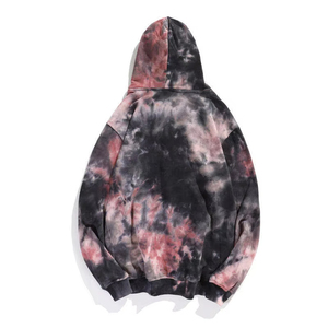 Alta calidad 100% algodón Tie-dye Sudadera con capucha Logotipo personalizado Peso pesado French Terry Fleece Pullover Emboss Hoodies - Product Image 5