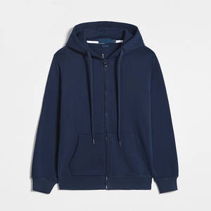 Logo personnalisé Patch Hoodies Applique Broderie Poids lourd 600gsm Baggy Boxy recadrée lavage à l'acide Double fermeture éclair Hoodies - Product Image 1