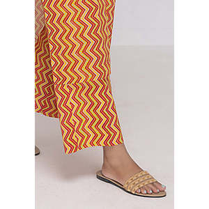 Pantalones de Lápiz Estampados en Cambray Marrón para Mujer, Transpirables y Suaves, Estilo Casual Clásico, Cintura Media, Talla XL, para Otoño - Product Image 1