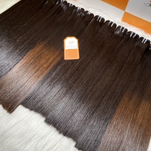 Extensions de cheveux humains vierges alignés sur les cuticules 100% Super Bone Straight Brown avec fermeture assortie - Product Image 5