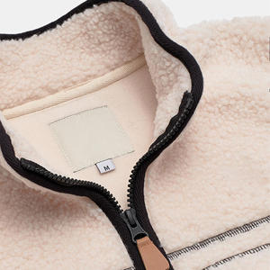 Elegante ropa de calle chaleco de lana personalizado con logotipo de impresión bordado cálido al aire libre chaqueta sin mangas OEM proveedor de fábrica - Product Image 2