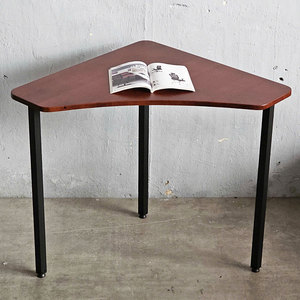 Mesa Modular Individual Moderna de Madera de Caucho de 70x70cm con Patas de Hierro HBLG035 - Product Image 3