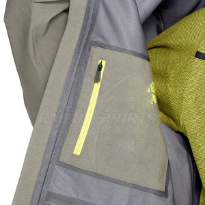 Meilleures ventes Veste de pluie professionnelle pour homme Toile fine avec design imperméable et col montant pour l'extérieur - Product Image 6